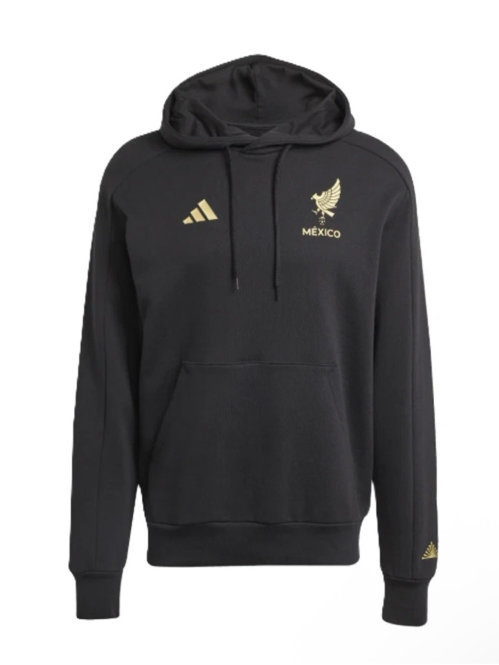 Adidas Mexico Gold DNA Hoodie “Black & Gold” (JM2868) Men’s Size Large